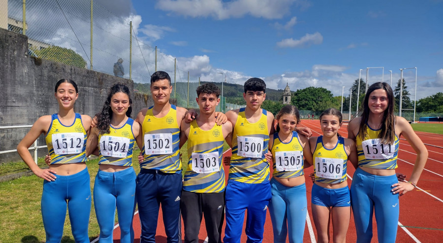 El Barbanza conquista la jabalina en Portugal y triunfa en pista en Santiago
