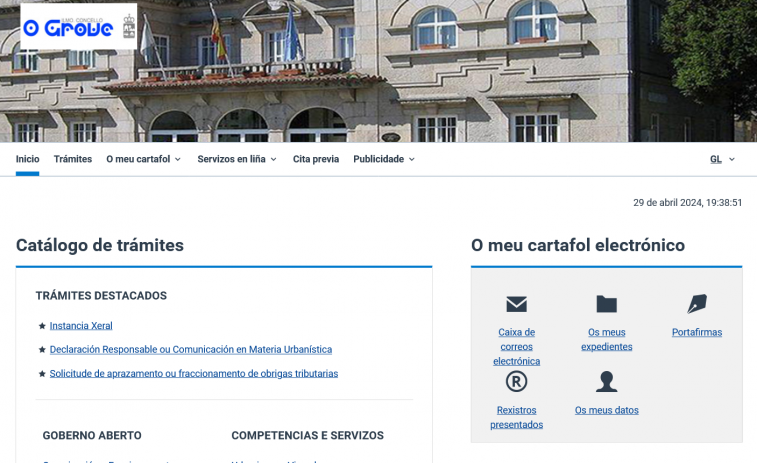 El Concello de O Grove empieza a actualizar los servicios de su web municipal caída desde hace dos meses