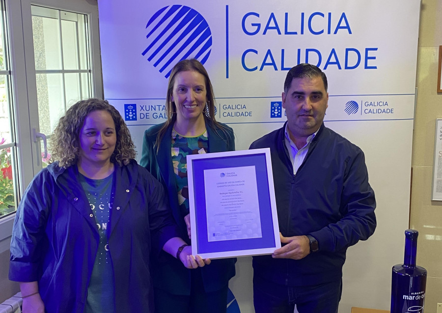 Los productos de Bodegas Aguiuncho, de Vilalonga, certificados con el sello Galicia Calidade