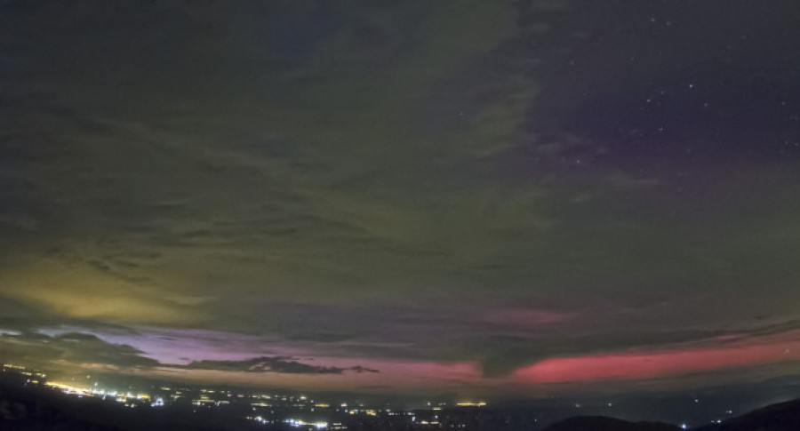 Galicia registra un inusual fenómeno de auroras boreales en la noche del viernes
