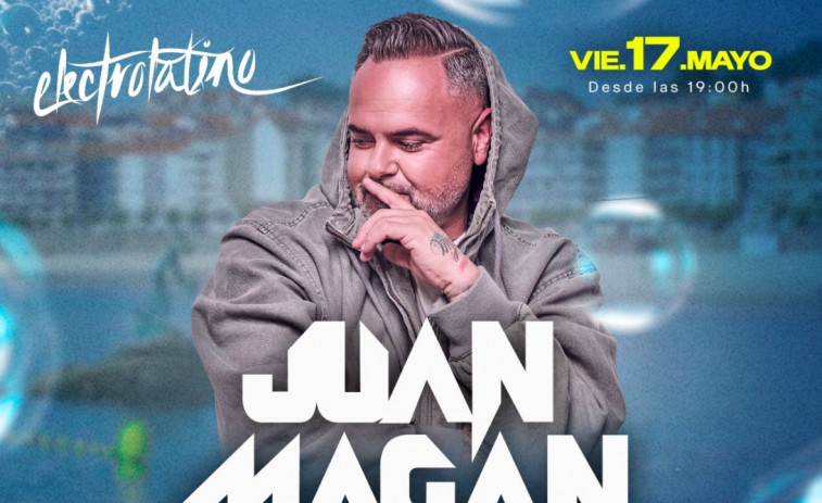 Juan Magán lleva este viernes su fiesta oficial “Electrolatino” a la Praza do Mar de Sanxenxo