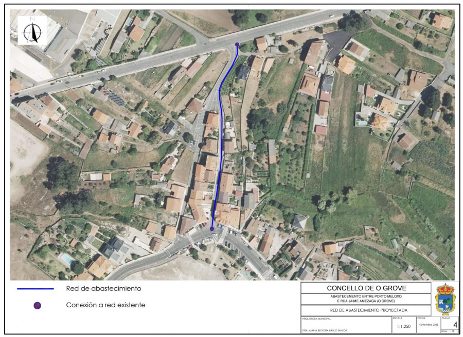 O Grove destina 40.000 euros a renovar tuberías del agua y el asfaltado en Porto Meloxo