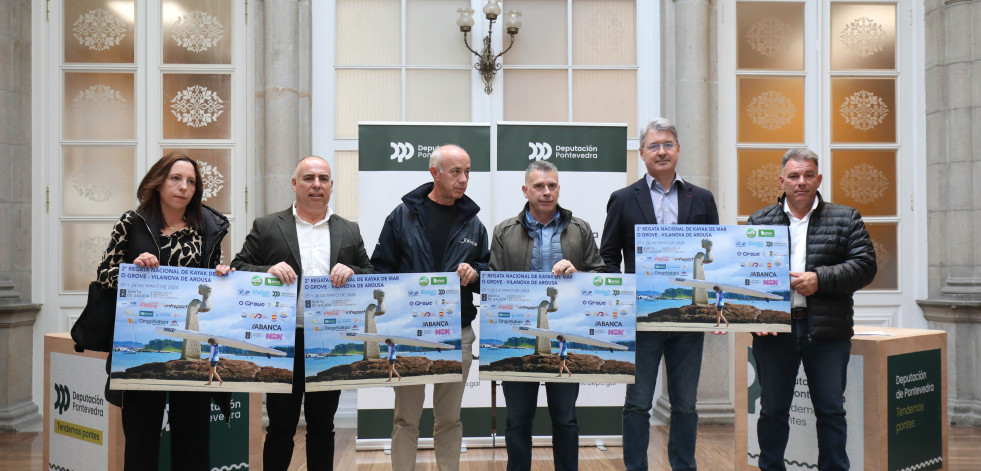 Presentan la 2ª Regata Nacional  de kayak de mar, que cita  a 400 piragüistas en O Grove y Vilanova