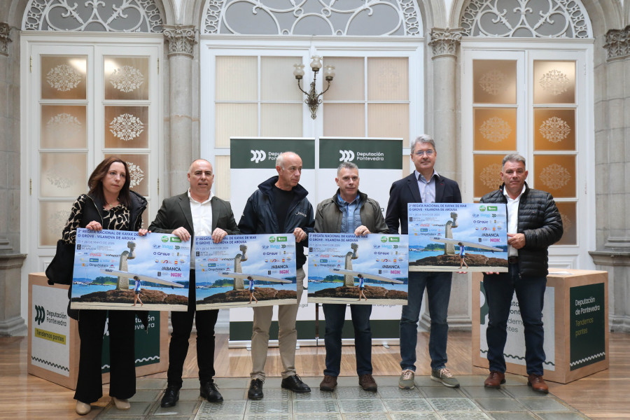 Presentan la 2ª Regata Nacional  de kayak de mar, que cita  a 400 piragüistas en O Grove y Vilanova