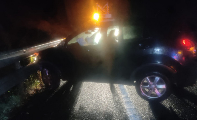 Herida una persona en un accidente de tráfico en la Autovía do Barbanza a la altura de A Pobra