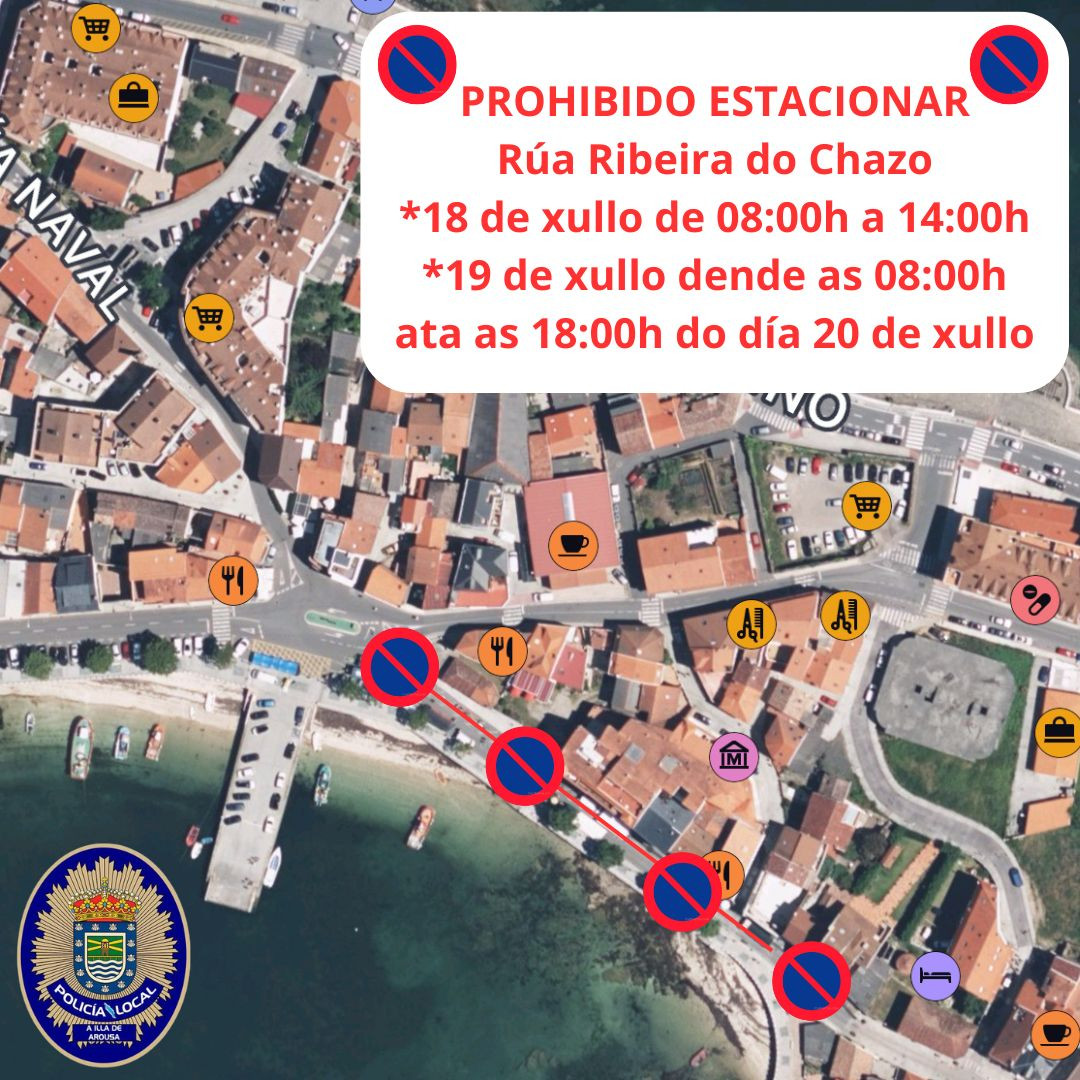 Cortes trafico A Illa fiestas carmen 2024 1
