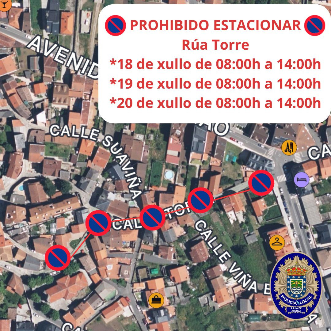 Cortes trafico A Illa fiestas carmen 2024 4