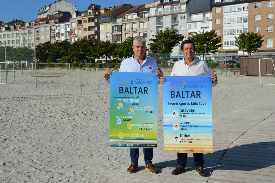 La playa de Baltar acogerá este verano a más de 300 personas en las pistas deportivas