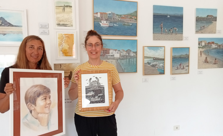 Isa Penabal y María José Salgueiro vuelven a unirse para montar una exposición pictórica con su visión del mar de Corrubedo