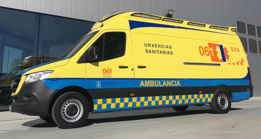 Evacuado un ciclista al Hospital Domínguez tras ser atropellado por un coche en Caldas