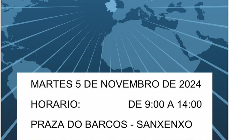 La Praza dos Barcos de Sanxenxo recibe la oficina móvil de información para los emigrantes retornados