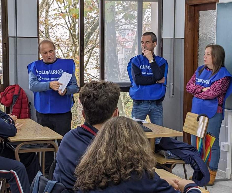 Centros educativos de O Salnés se solidarizan con el Banco de Alimentos de Vigo
