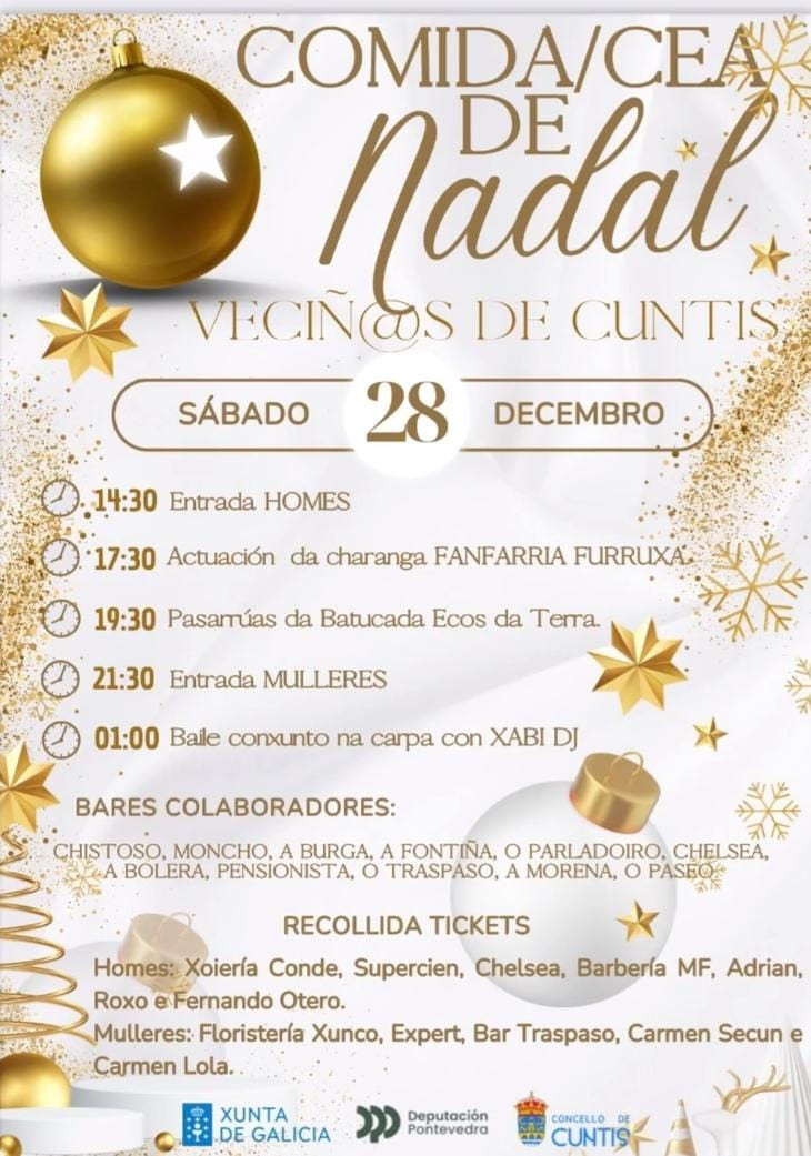 Comida y cena de Navidad Cuntis