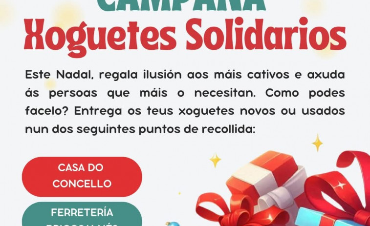 Ribadumia ofrece estos tres puntos para una recogida solidaria de juguetes hasta este sábado
