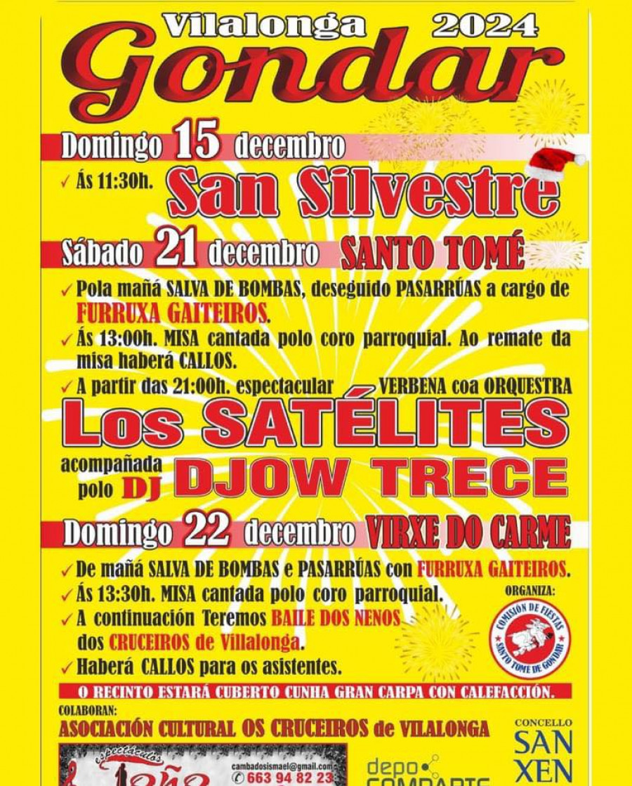Vilalonga ficha a la orquesta Los Satélites para la fiesta en honor a Santo Tomé de este sábado