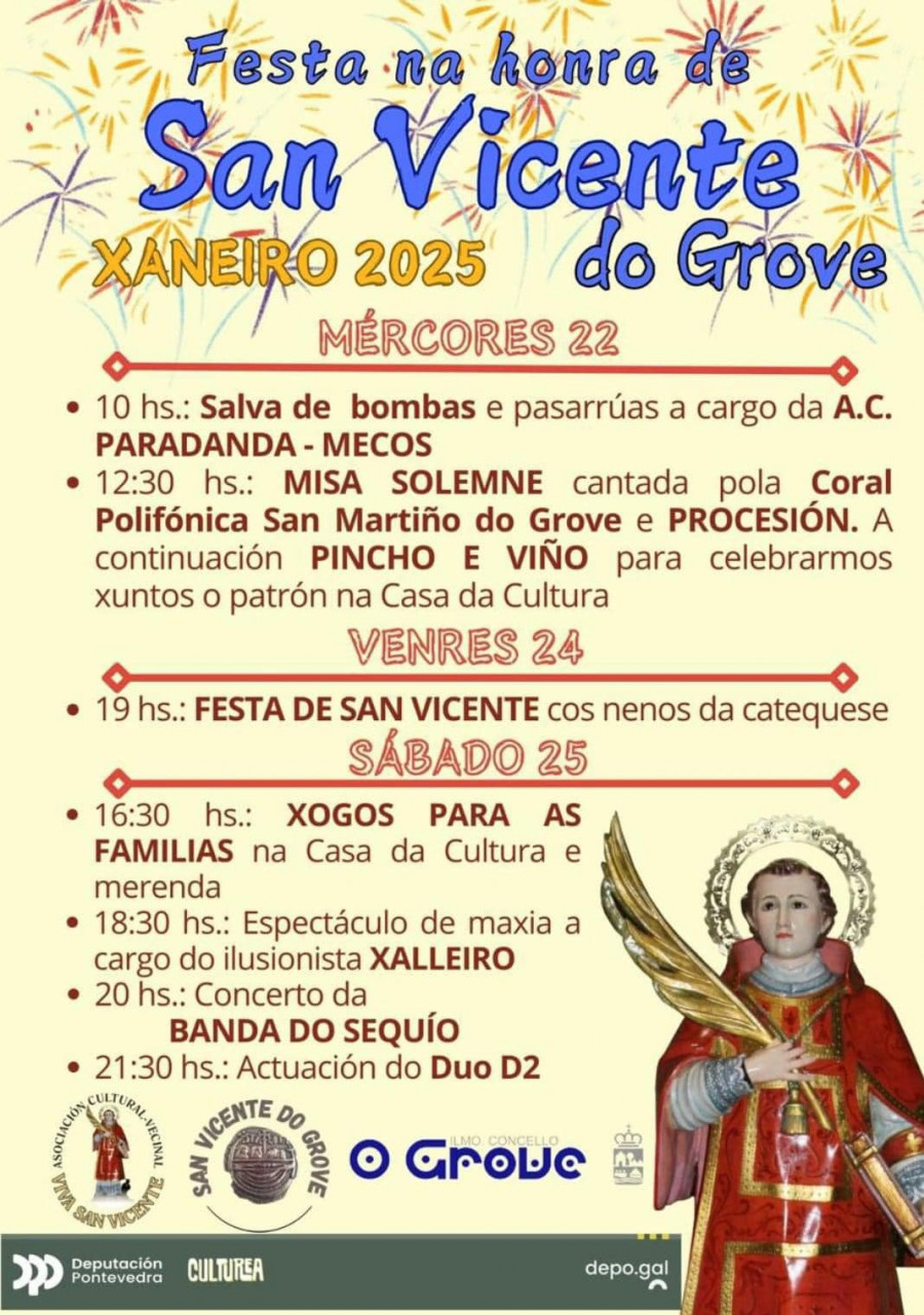 Los vecinos de la parroquia de San Vicente honran a su patrón con tres días de fiesta en enero