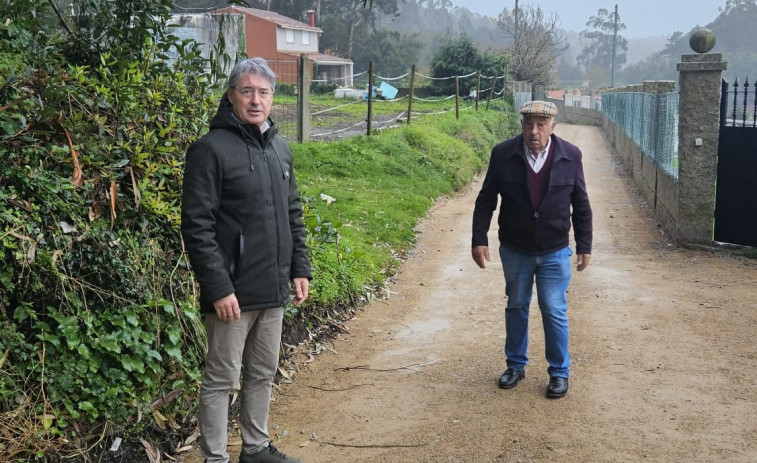Las obras de acondicionamiento del camino de Estonllo, en O Grove, rematan tras una inversión de 7.000 euros