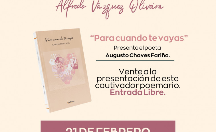 El escritor cambadés Alfredo Vázquez Oliveira presentará poemario en la Casa da Calzada