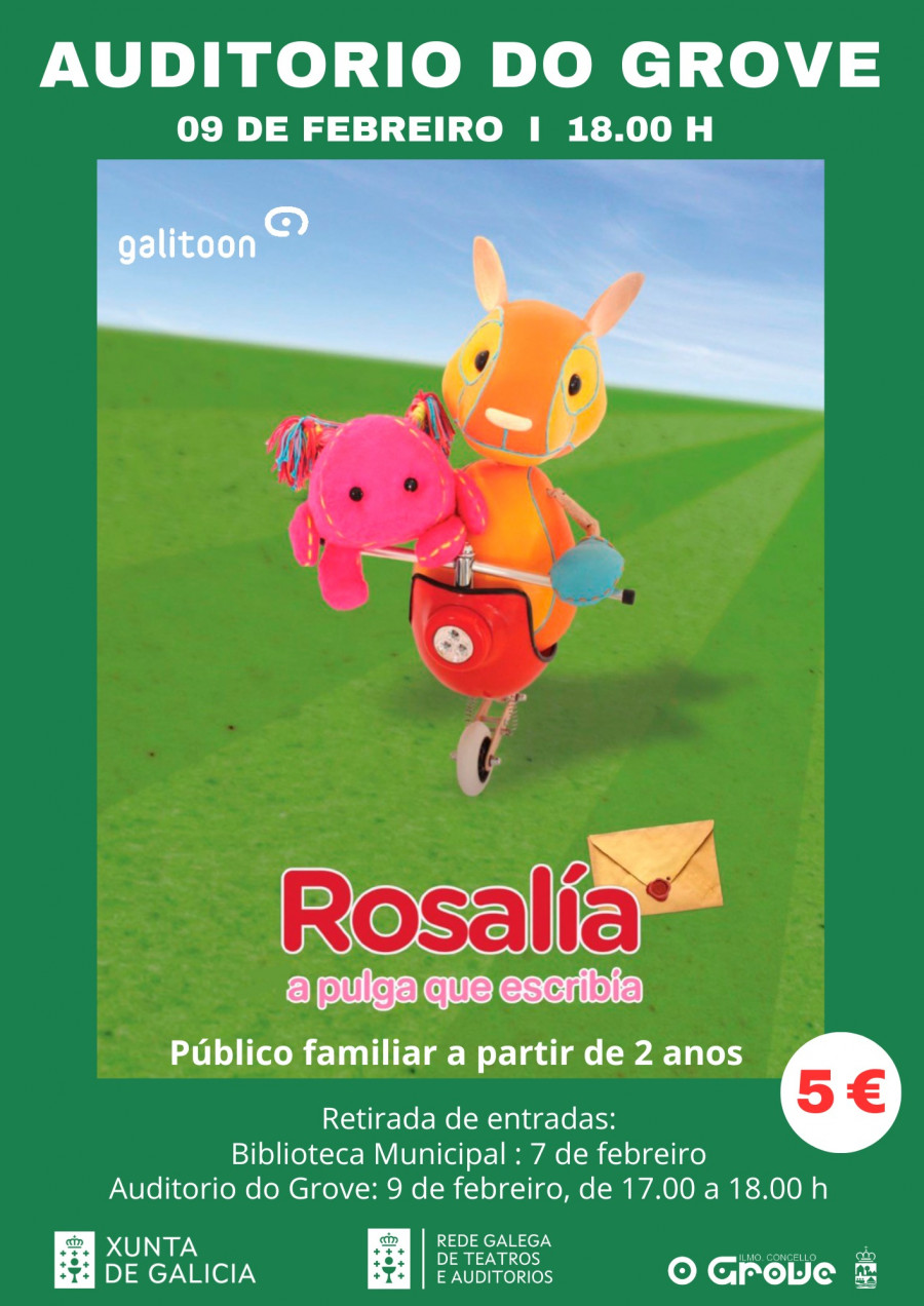 Las entradas para la obra infantil programada en el auditorio de O Grove se ponen a la venta este viernes