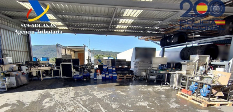 Incautados 142 kilos de tabaco de contrabando y frustrada la instalación de una fábrica clandestina en Pontevedra