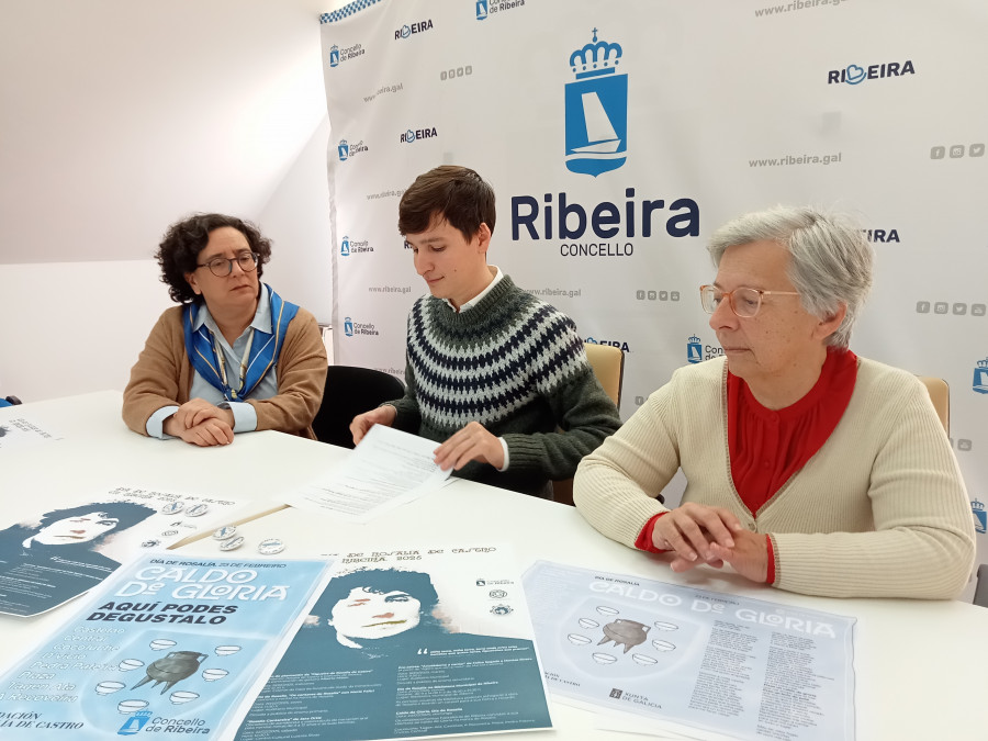 Ribeira ofrecerá en degustación el Caldo de Gloria en ocho locales hosteleros y plantará una higuera en honor a Rosalía de Castro