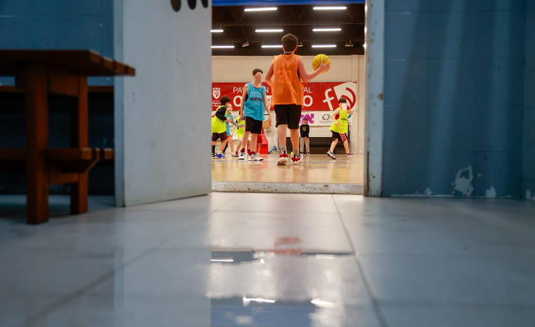El Concello de Vilagarcía estudia la limpieza del tejado del pabellón de Castelao pero dice que su estado no afecta al deporte