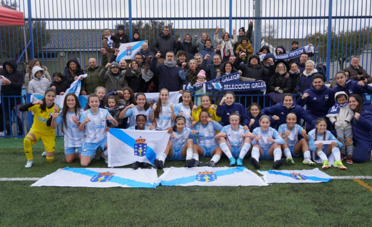 Galicia Sub 14, con cuatro arousanas en sus filas, triunfa en Zaragoza