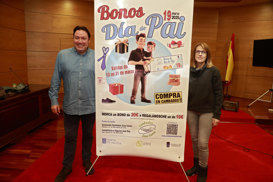 Cambados Zona Centro y el Concello reeditan la campaña de bonos 3x2 por el Día do Pai