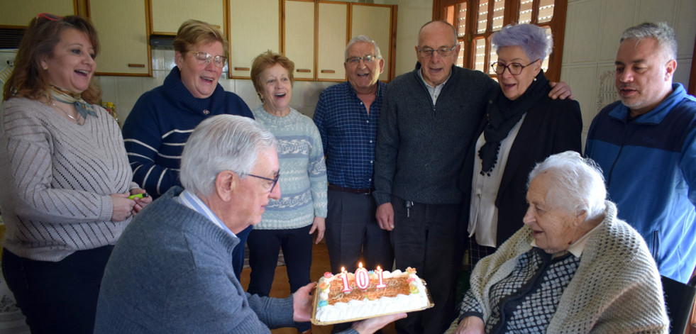 Benilde, la segunda mujer más longeva de Valga, celebra sus 101 años