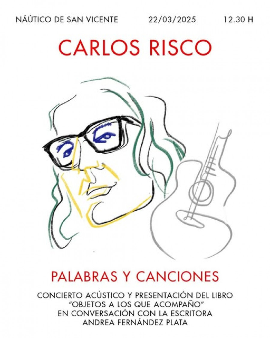 Carlos Risco celebra un concierto acústico y la presentación de su libro en el Náutico de San Vicente