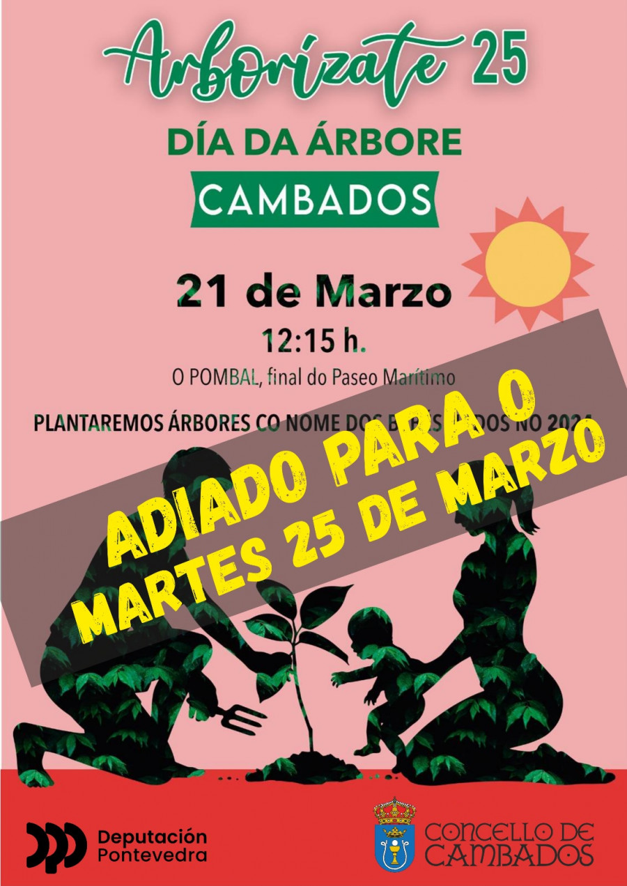 Cambados aplaza una plantación de árboles debido al mal tiempo
