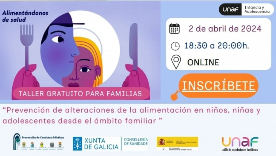 Cuntis ofrecerá un taller online para prevenir trastornos de conducta alimentaria