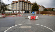 Reorganizan la rotonda de A Laxe tras registrarse varios accidentes por la falta de visibilidad