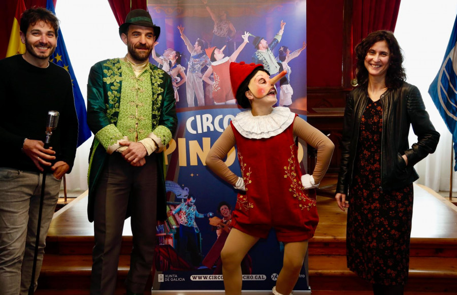 Pinocho cumpre o seu sono e chega co seu circo a Vilagarcía