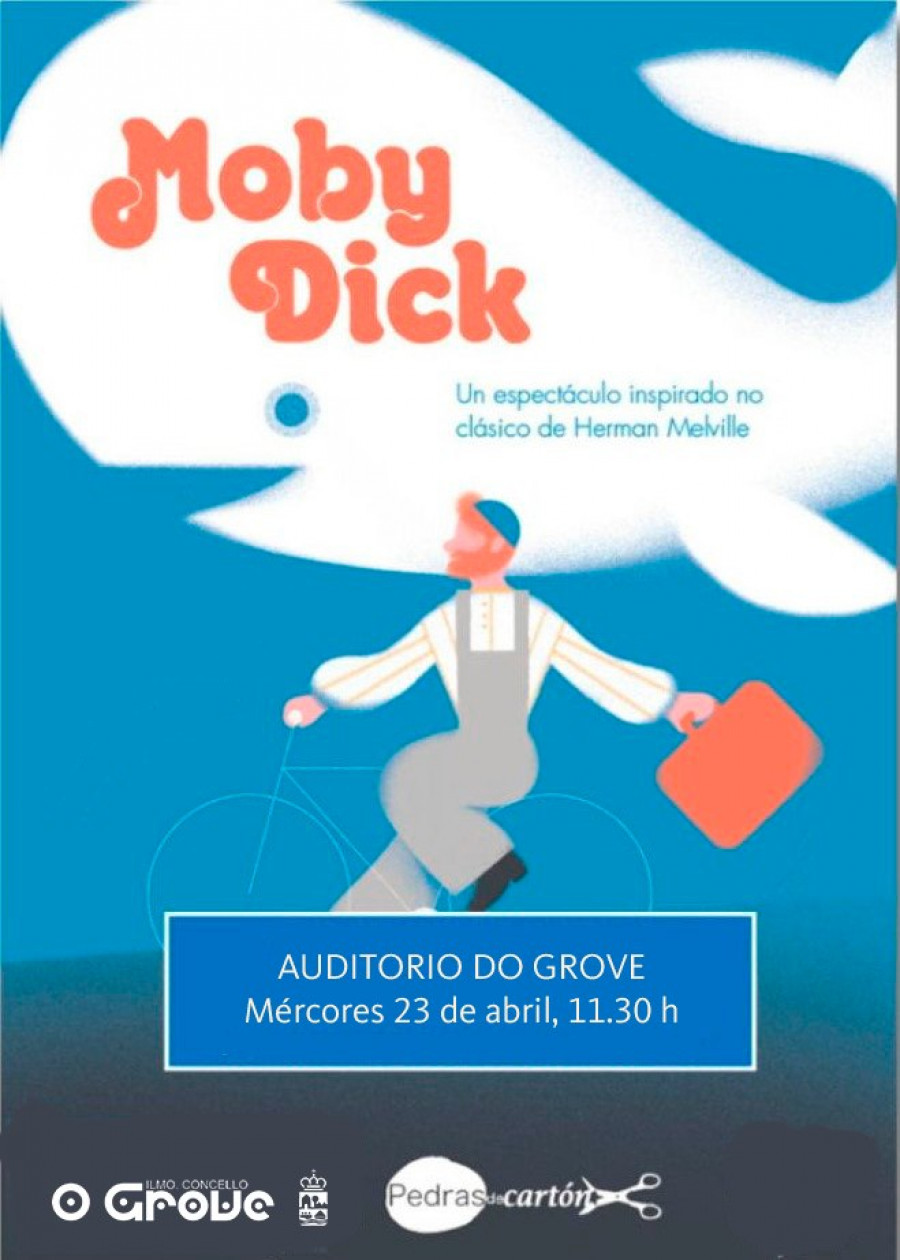 La compañía santiaguesa Pedras de Cartón acerca a O Grove una muestra infantil de Moby Dick