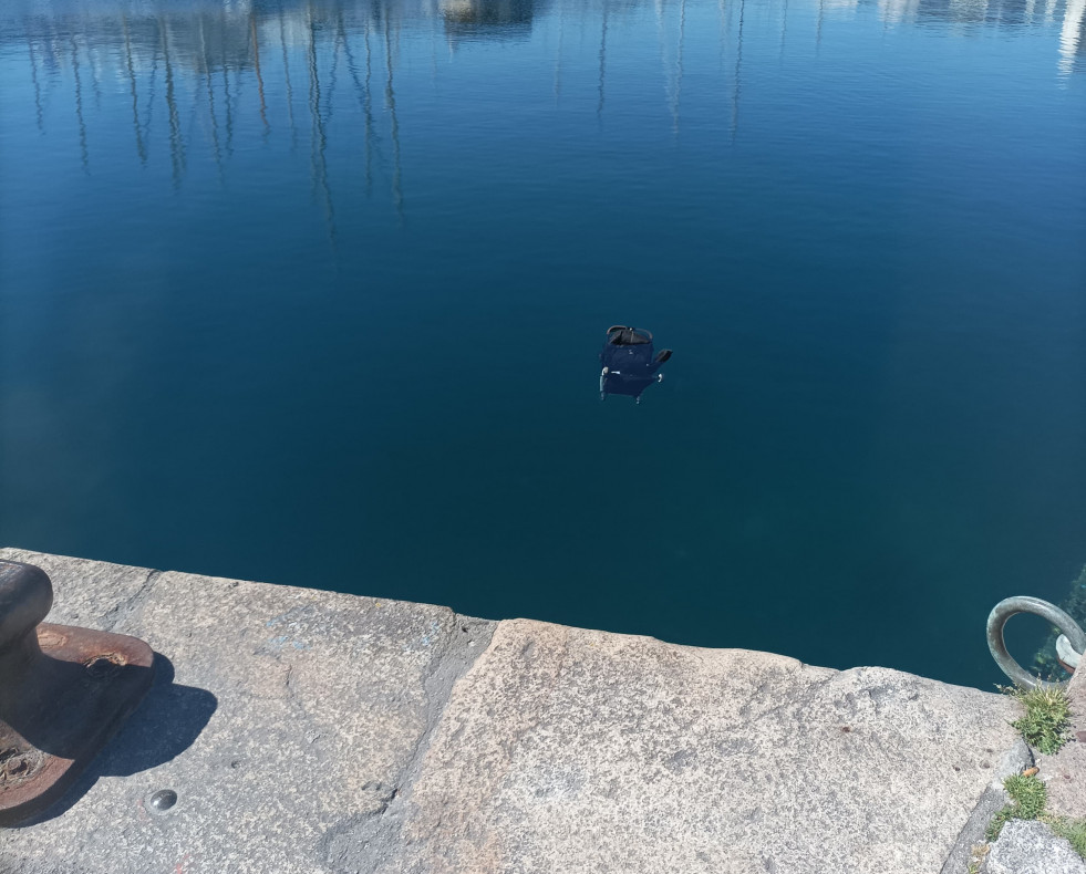 Un carrito de bebé cae al agua en O Parrote