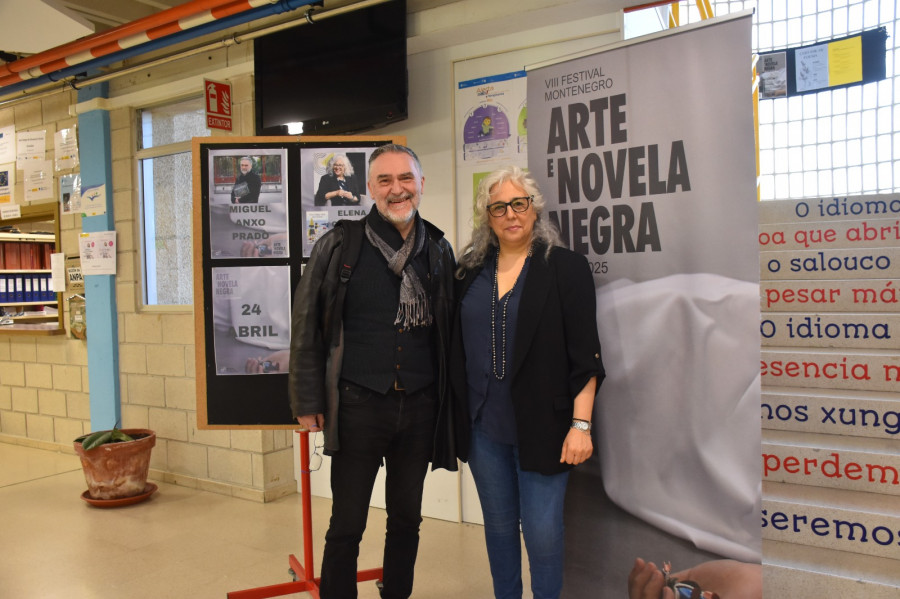 El IES Monte da Vila recibe a Elena Gallego y a Miguelanxo Prado por el festival Montenegro de arte y novela negra