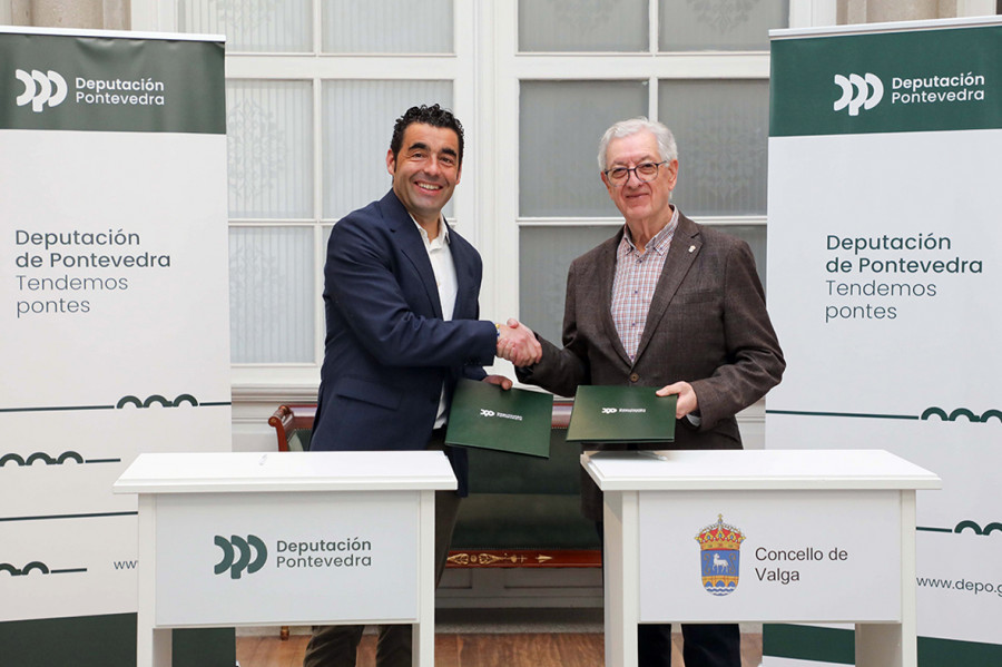 Diputación y Concello de Valga firman un convenio para invertir casi un millón de euros en Porto Piñeiro