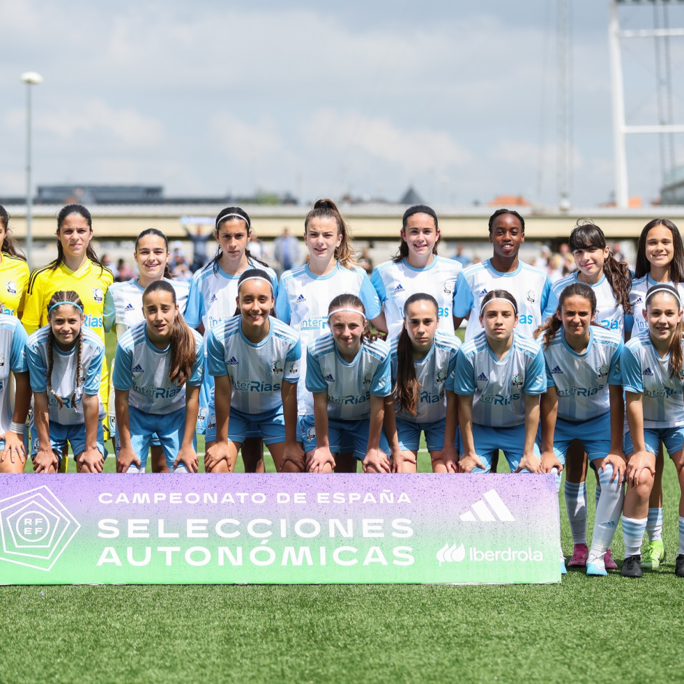 Galicia Sub 14, con cuatro arousanas, cae en la semifinal de fase oro ante País Vasco