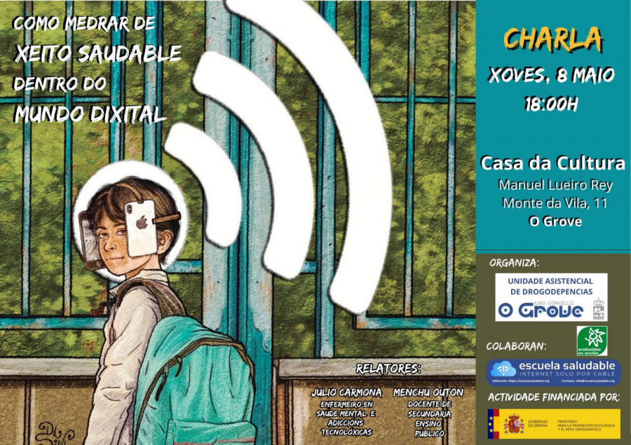 La Casa da Cultura de O Grove será la sede para una charla sobre crecimiento sano en un mundo digital
