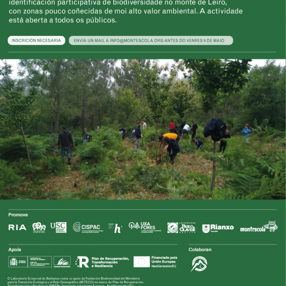 Rianxo acogerá un Bioblitz para hablar de biodiversidad el próximo 11 de mayo