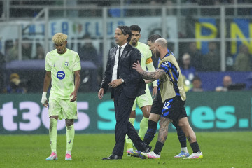 Simone Inzaghi, entrenador del Inter, hace un gesto durante la UEFA Champions League