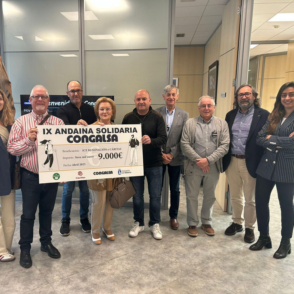 Congalsa dona 9.000 euros de la IX Andaina Solidaria a tres organizaciones de O Barbanza