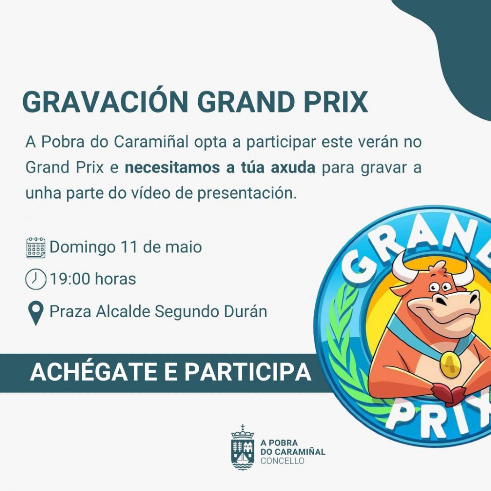 A Pobra invita a los vecinos a participar en su vídeo de presentación para el Grand Prix
