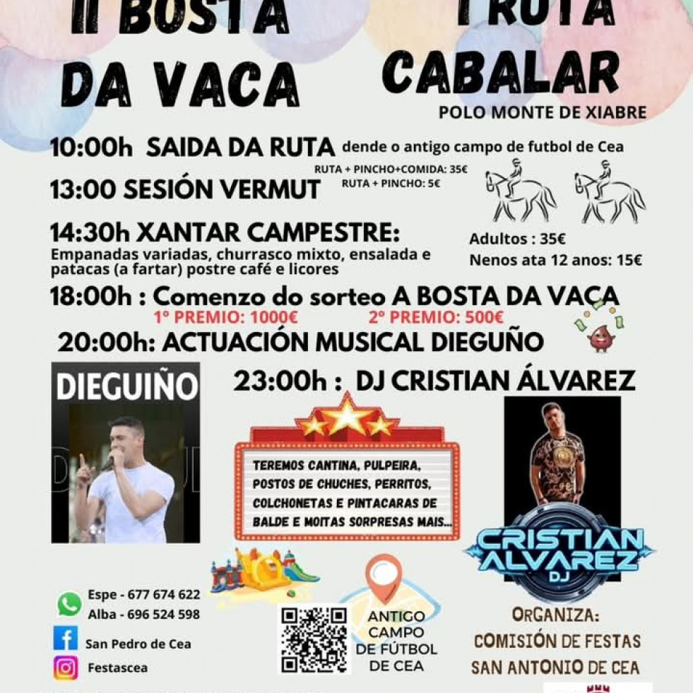 La segunda edición de A Bosta da Vaca y la primera de la Ruta Cabalar se celebrarán en junio