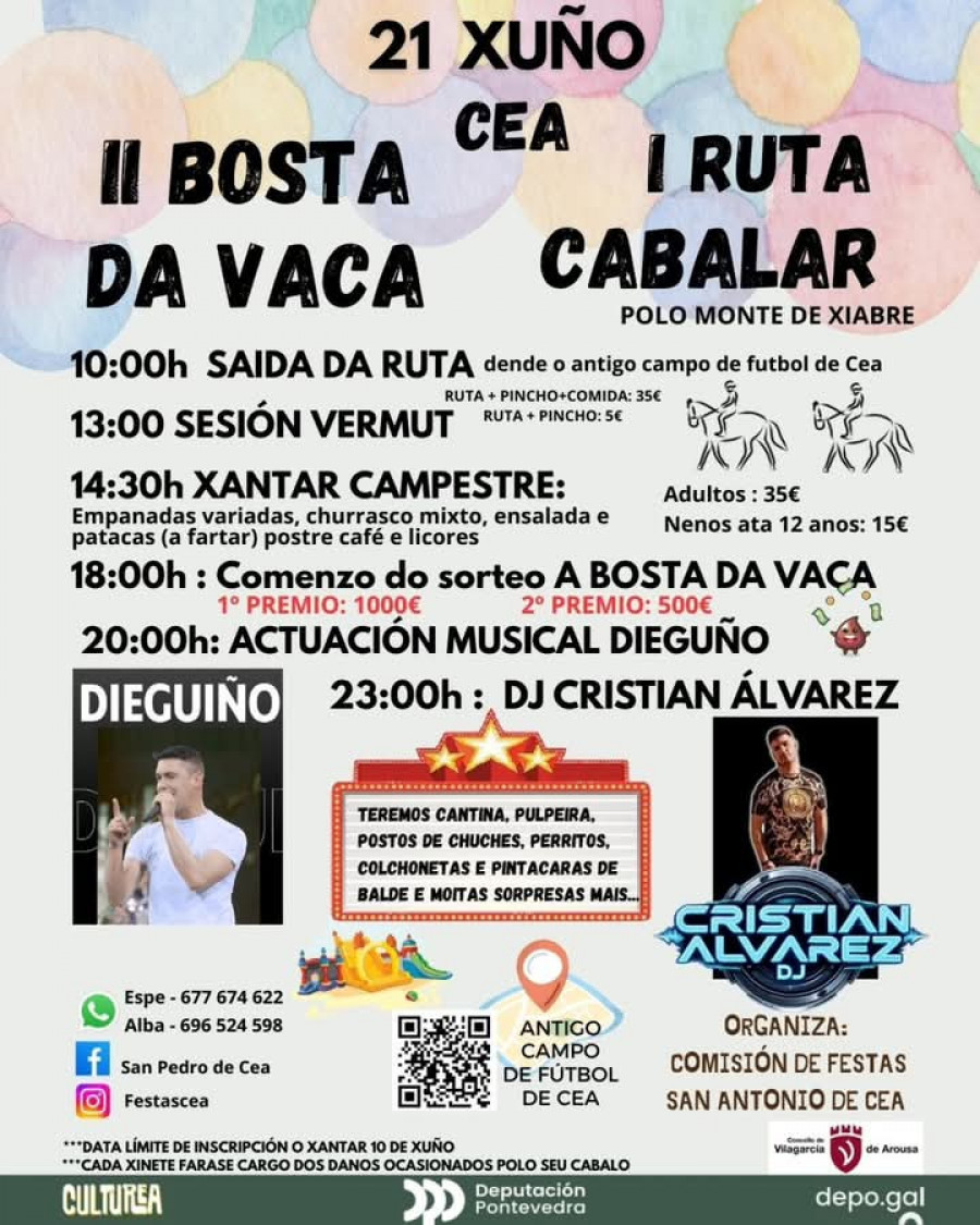 La segunda edición de A Bosta da Vaca y la primera de la Ruta Cabalar se celebrarán en junio