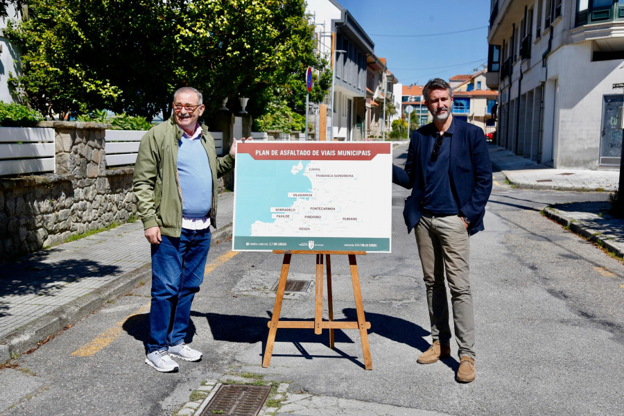 O plan de asfaltados chegará unha ducia de vías de Vilagarcía, a maioría no rural