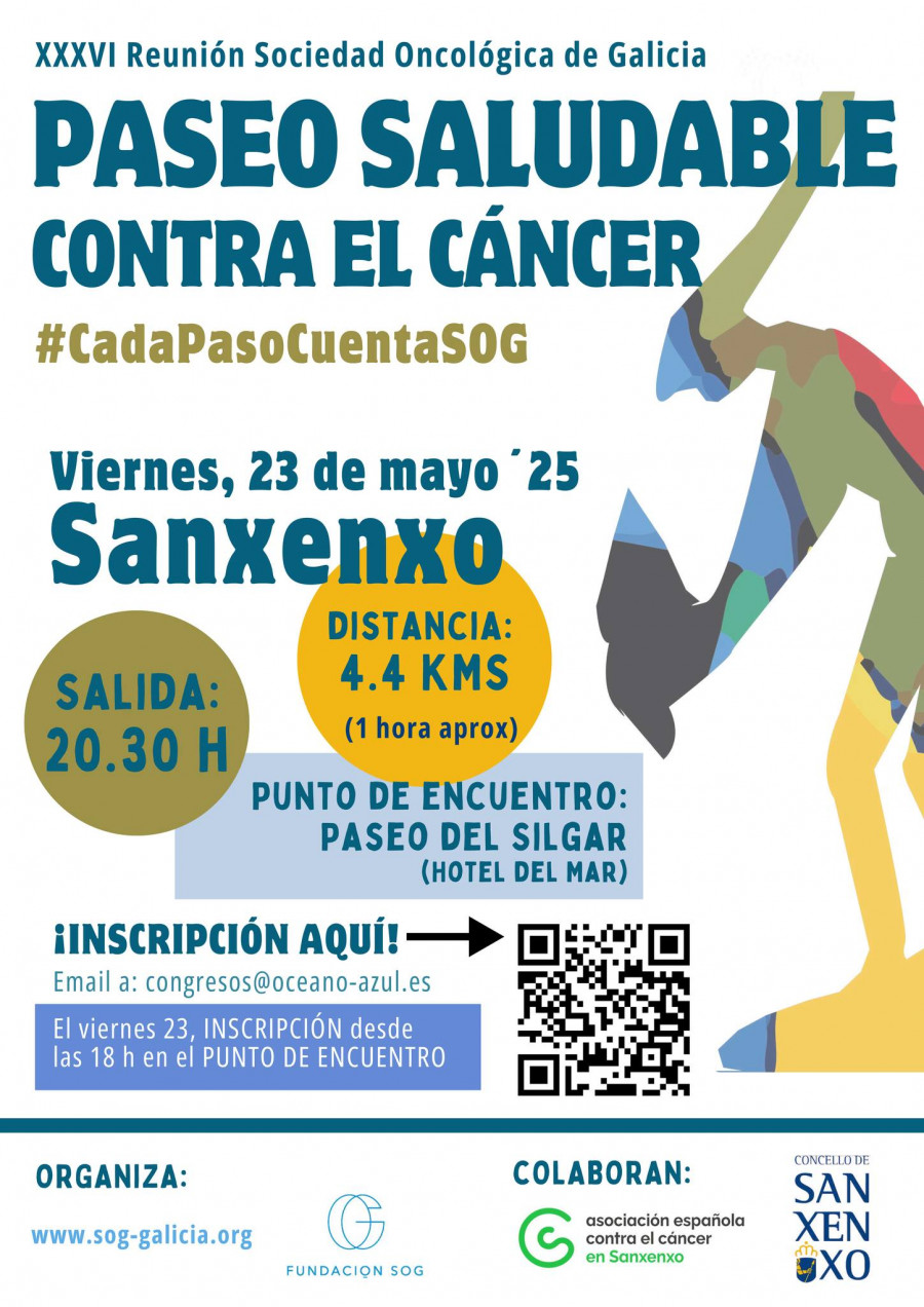 AECC fai un paseo saudable no marco da XXXVI Reunión Anual en Sanxenxo convocada pola SOG