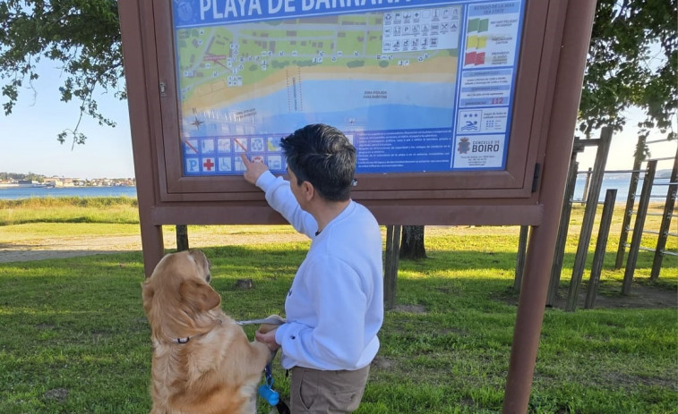 Unha veciña de Boiro pide unha praia de cans a través das redes sociais e rediculizando ao alcalde