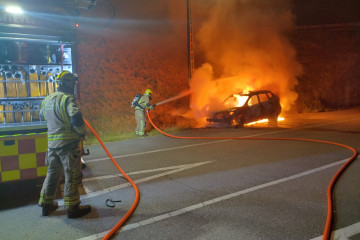 Incendio coche autovia meis